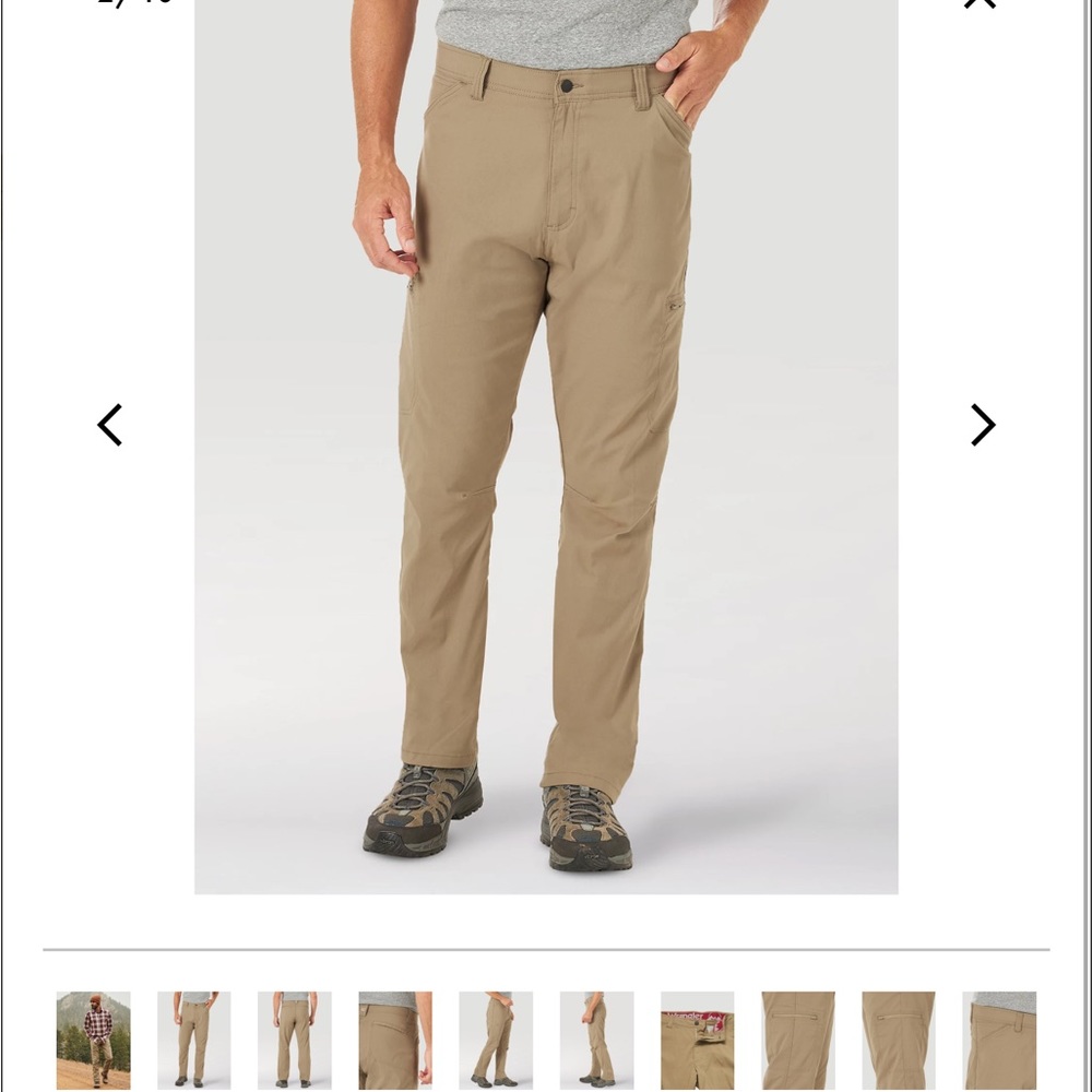 MEN'S WRANGLER FLEX WAIST OUTDOOR CARGO PANT IN KANGAROO TAN 29x30